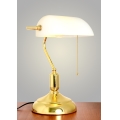 Brilagi - Bordslampa BANK OFFICE 1xE27/60W/230V guld/vit