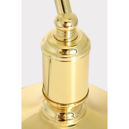 Brilagi - Bordslampa BANK OFFICE 1xE27/60W/230V guld/vit