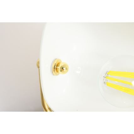 Brilagi - Bordslampa BANK OFFICE 1xE27/60W/230V guld/vit