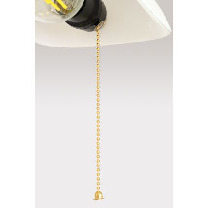 Brilagi - Bordslampa BANK OFFICE 1xE27/60W/230V guld/vit