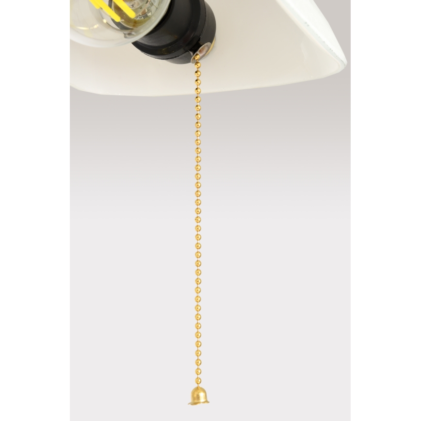 Brilagi - Bordslampa BANK OFFICE 1xE27/60W/230V guld/vit
