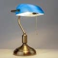 Brilagi - Bordslampa BANK OFFICE 1xE27/60W/230V mässing/blå