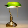 Brilagi - Bordslampa BANK OFFICE 1xE27/60W/230V mässing/grön