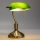 Brilagi - Bordslampa BANK OFFICE 1xE27/60W/230V mässing/grön