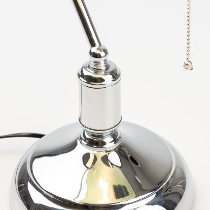 Brilagi - Bordslampa BANK OFFICE 1xE27/60W/230V skinande krom/grön