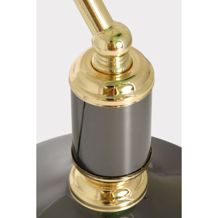 Brilagi - Bordslampa BANK OFFICE 1xE27/60W/230V svart/guld/grön