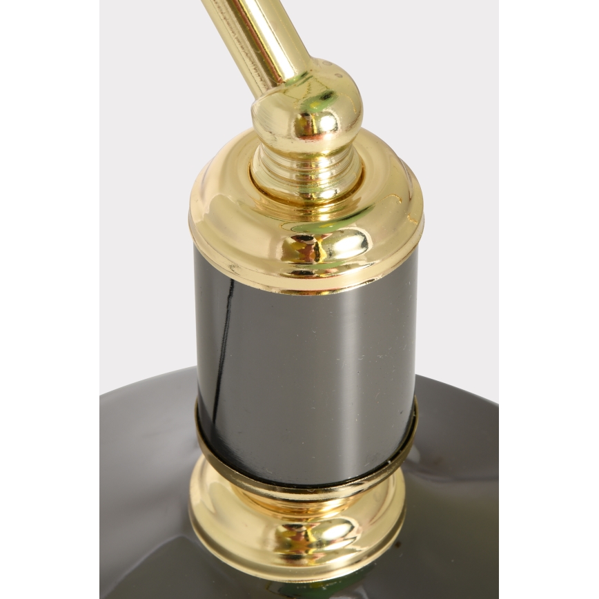 Brilagi - Bordslampa BANK OFFICE 1xE27/60W/230V svart/guld/grön
