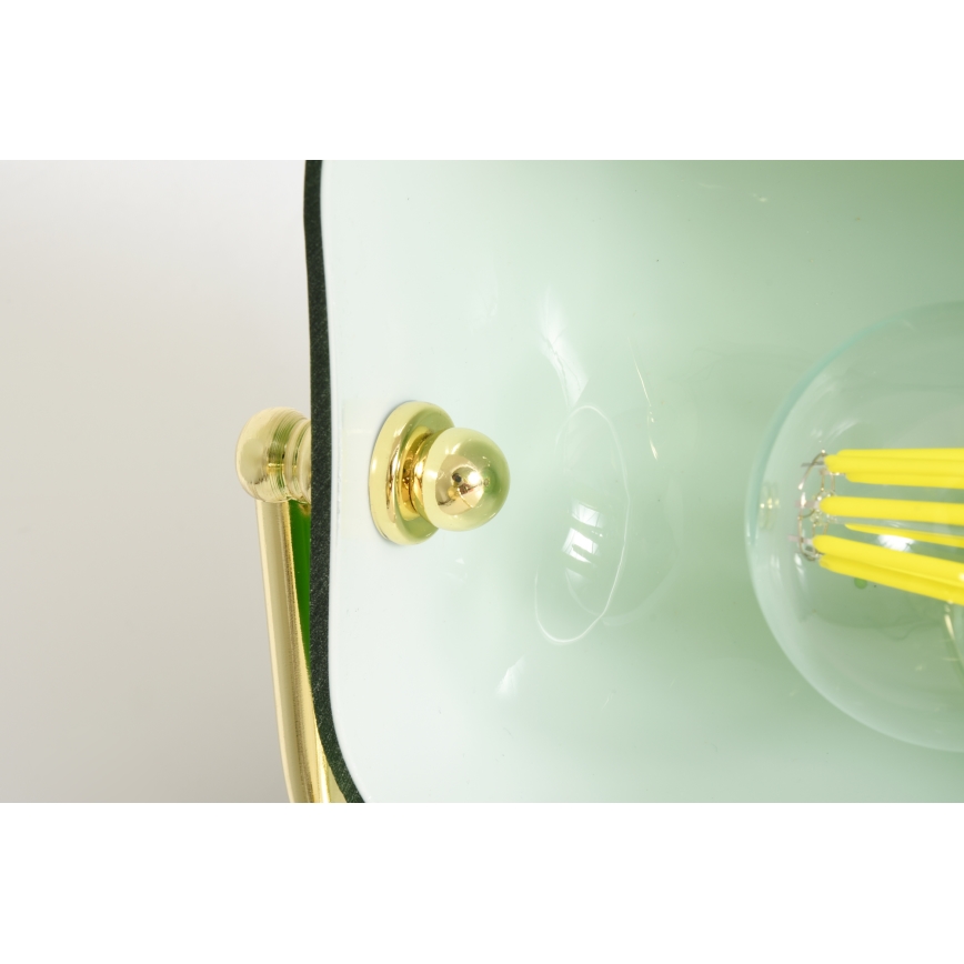 Brilagi - Bordslampa BANK OFFICE 1xE27/60W/230V svart/guld/grön