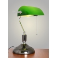 Brilagi - Bordslampa BANK OFFICE 1xE27/60W/230V svart/silver/grön