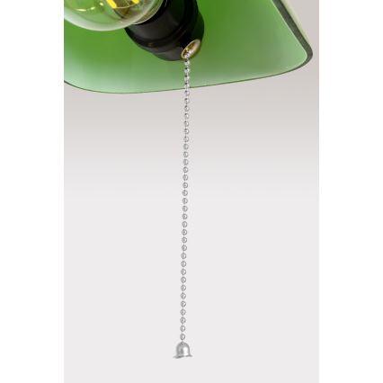 Brilagi - Bordslampa BANK OFFICE 1xE27/60W/230V svart/silver/grön
