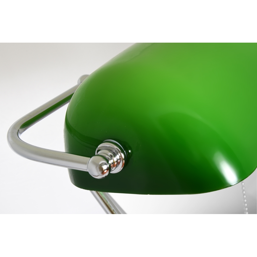 Brilagi - Bordslampa BANK OFFICE 1xE27/60W/230V svart/silver/grön