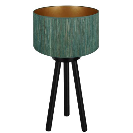Brilagi - Bordslampa BOSTON ROLLER 1xE27/15W/230V strå grön/guld
