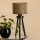 Brilagi - Bordslampa BOSTON ROLLER 1xE27/15W/230V strå brun/guld