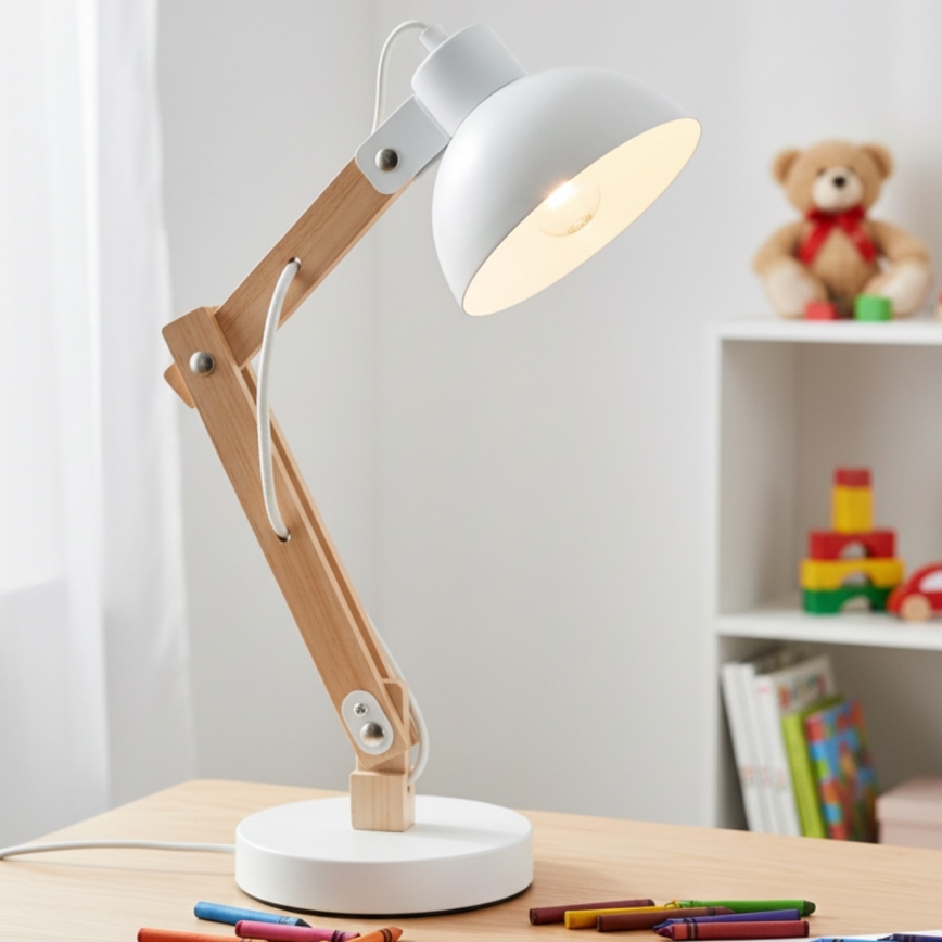Brilagi - Bordslampa FOCUS 1xE27/40W/230V vit