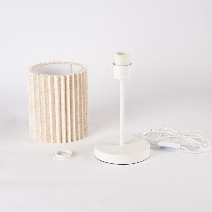 Brilagi - Bordslampa NORDIC WAVE 1xE27/15W/230V lin/vit