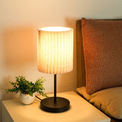 Brilagi - Bordslampa NORDIC WAVE 1xE27/15W/230V linne/svart