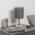Brilagi - Bordslampa NUBILA WOOD 1xE27/25W/230V ek/antracit