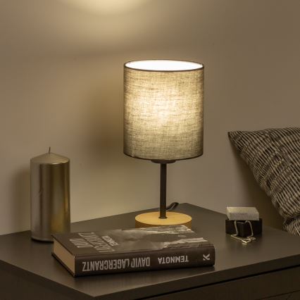 Brilagi - Bordslampa NUBILA WOOD 1xE27/25W/230V ek/antracit