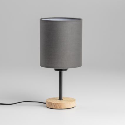 Brilagi - Bordslampa NUBILA WOOD 1xE27/25W/230V ek/antracit