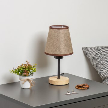 Brilagi - Bordslampa NUBILA WOOD 1xE27/25W/230V ek/brun