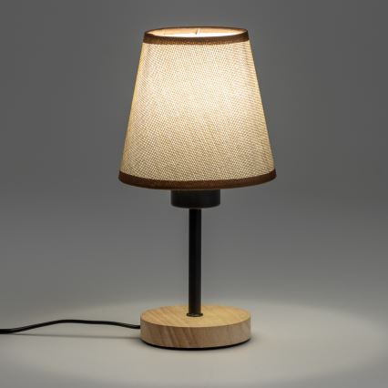 Brilagi - Bordslampa NUBILA WOOD 1xE27/25W/230V ek/brun
