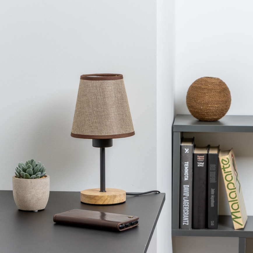 Brilagi - Bordslampa NUBILA WOOD 1xE27/25W/230V ek/brun