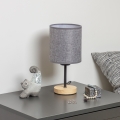 Brilagi - Bordslampa NUBILA WOOD 1xE27/25W/230V ek/grå