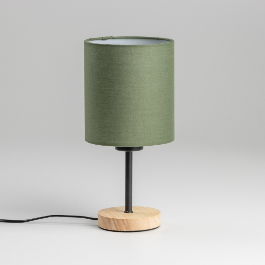 Brilagi - Bordslampa NUBILA WOOD 1xE27/25W/230V ek/grön