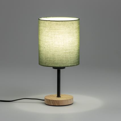 Brilagi - Bordslampa NUBILA WOOD 1xE27/25W/230V ek/grön