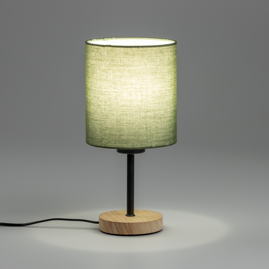 Brilagi - Bordslampa NUBILA WOOD 1xE27/25W/230V ek/grön
