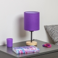 Brilagi - Bordslampa NUBILA WOOD 1xE27/25W/230V ek/lila