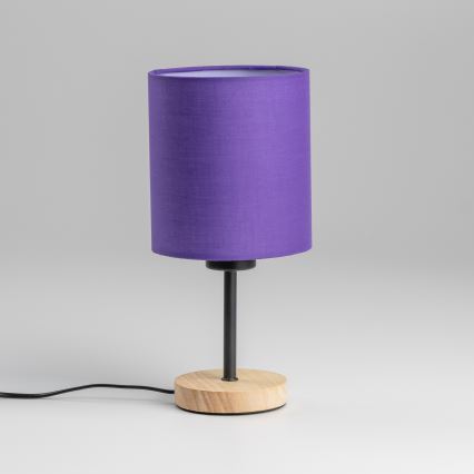Brilagi - Bordslampa NUBILA WOOD 1xE27/25W/230V ek/lila