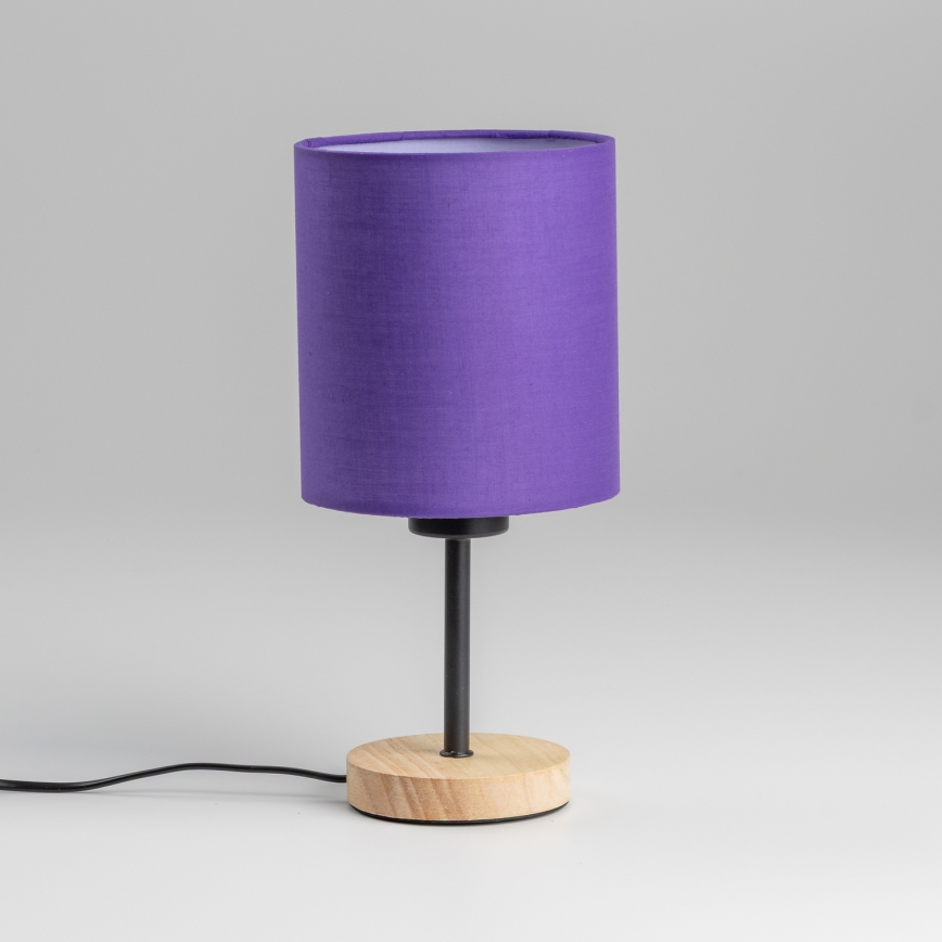 Brilagi - Bordslampa NUBILA WOOD 1xE27/25W/230V ek/lila