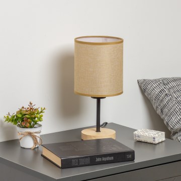 Brilagi - Bordslampa NUBILA WOOD 1xE27/25W/230V ek/ljusbrun
