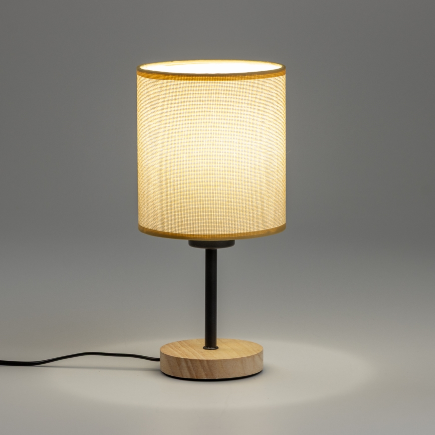 Brilagi - Bordslampa NUBILA WOOD 1xE27/25W/230V ek/ljusbrun