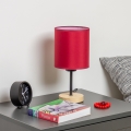 Brilagi - Bordslampa NUBILA WOOD 1xE27/25W/230V ek/Pompejan röd