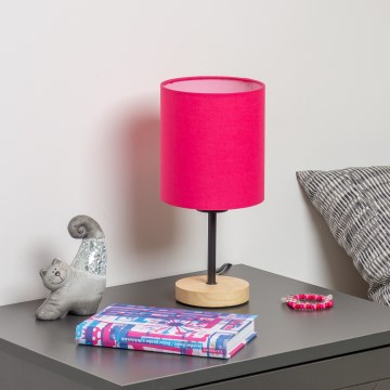 Brilagi - Bordslampa NUBILA WOOD 1xE27/25W/230V ek/rosa