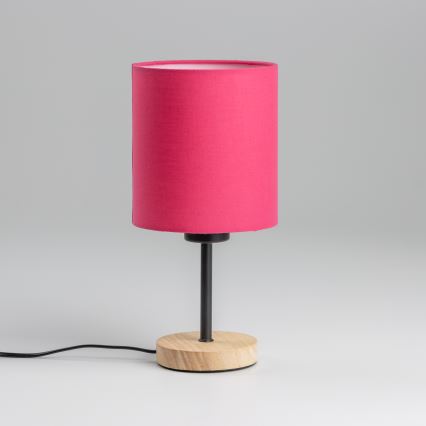 Brilagi - Bordslampa NUBILA WOOD 1xE27/25W/230V ek/rosa