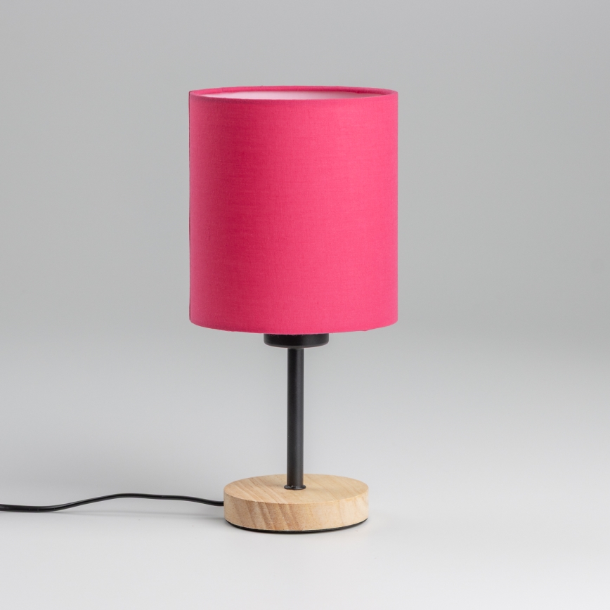 Brilagi - Bordslampa NUBILA WOOD 1xE27/25W/230V ek/rosa