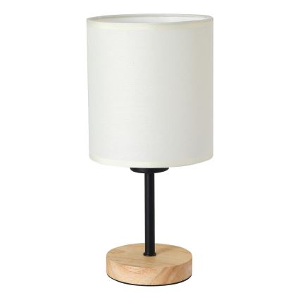 Brilagi - Bordslampa NUBILA WOOD 1xE27/25W/230V ek/svart/grädde
