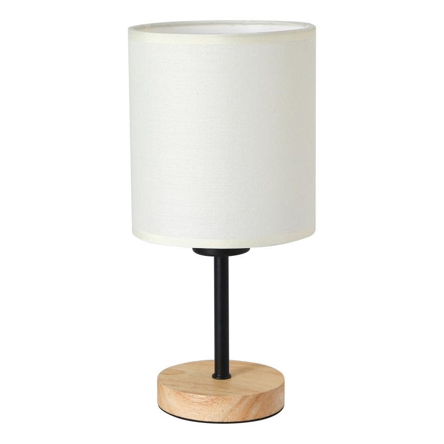 Brilagi - Bordslampa NUBILA WOOD 1xE27/25W/230V ek/svart/grädde