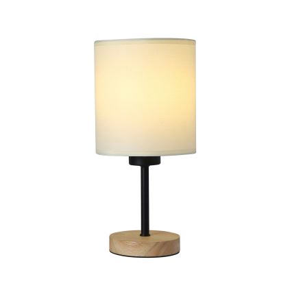 Brilagi - Bordslampa NUBILA WOOD 1xE27/25W/230V ek/svart/grädde