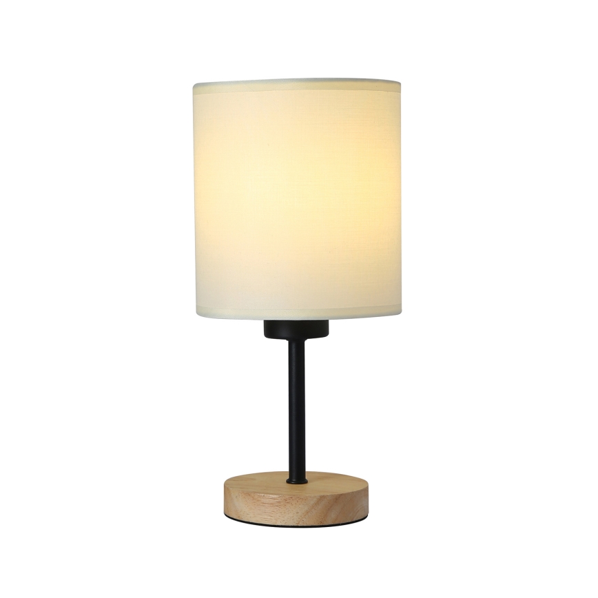 Brilagi - Bordslampa NUBILA WOOD 1xE27/25W/230V ek/svart/grädde