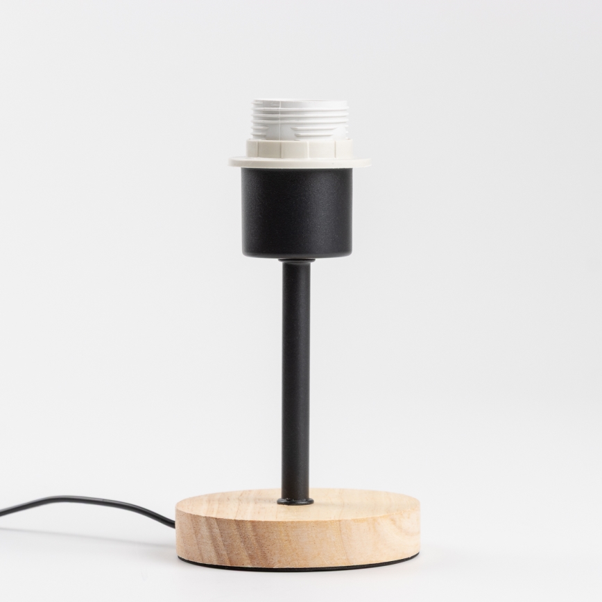 Brilagi - Bordslampa NUBILA WOOD 1xE27/25W/230V ek/svart