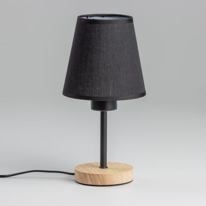 Brilagi - Bordslampa NUBILA WOOD 1xE27/25W/230V ek/svart