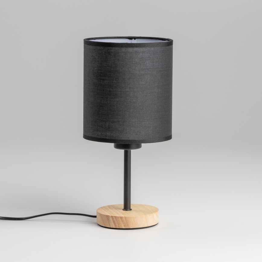 Brilagi - Bordslampa NUBILA WOOD 1xE27/25W/230V ek/svart