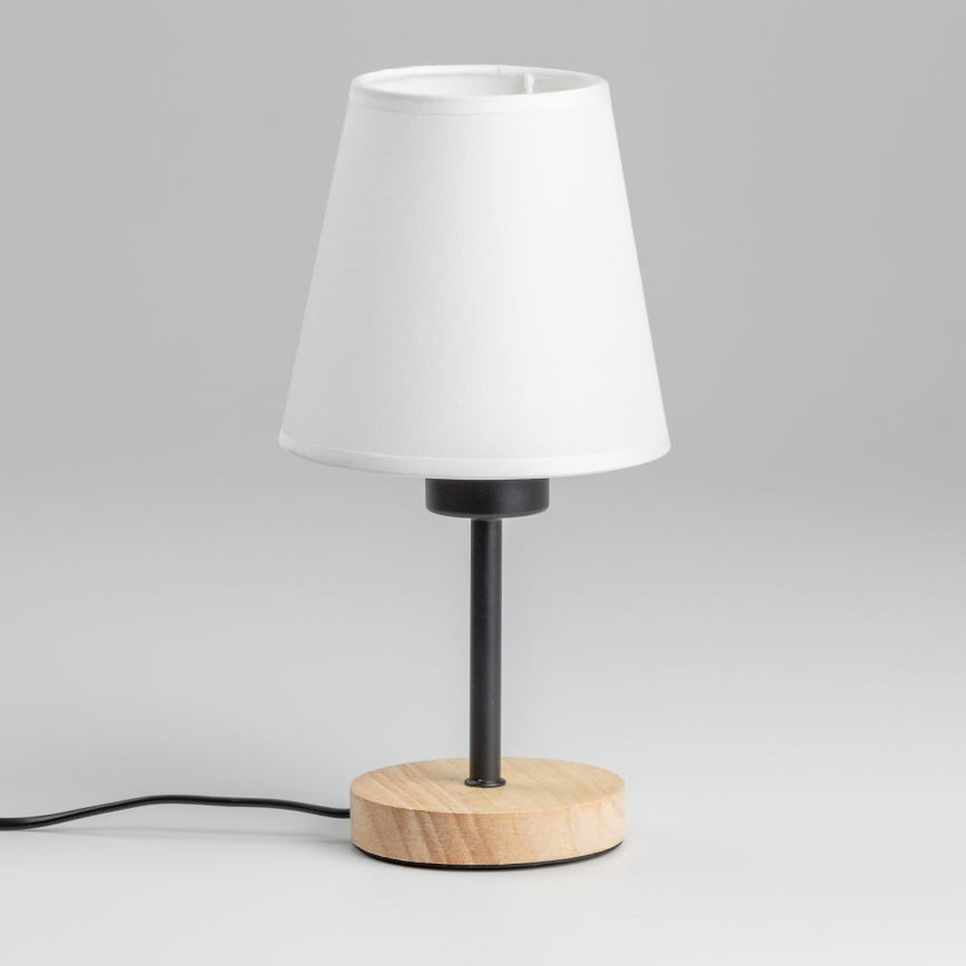 Brilagi - Bordslampa NUBILA WOOD 1xE27/25W/230V ek/vit