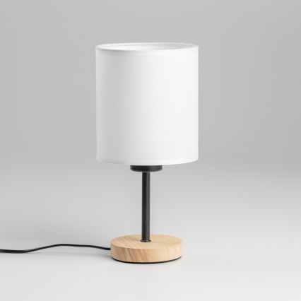 Brilagi - Bordslampa NUBILA WOOD 1xE27/25W/230V ek/vit
