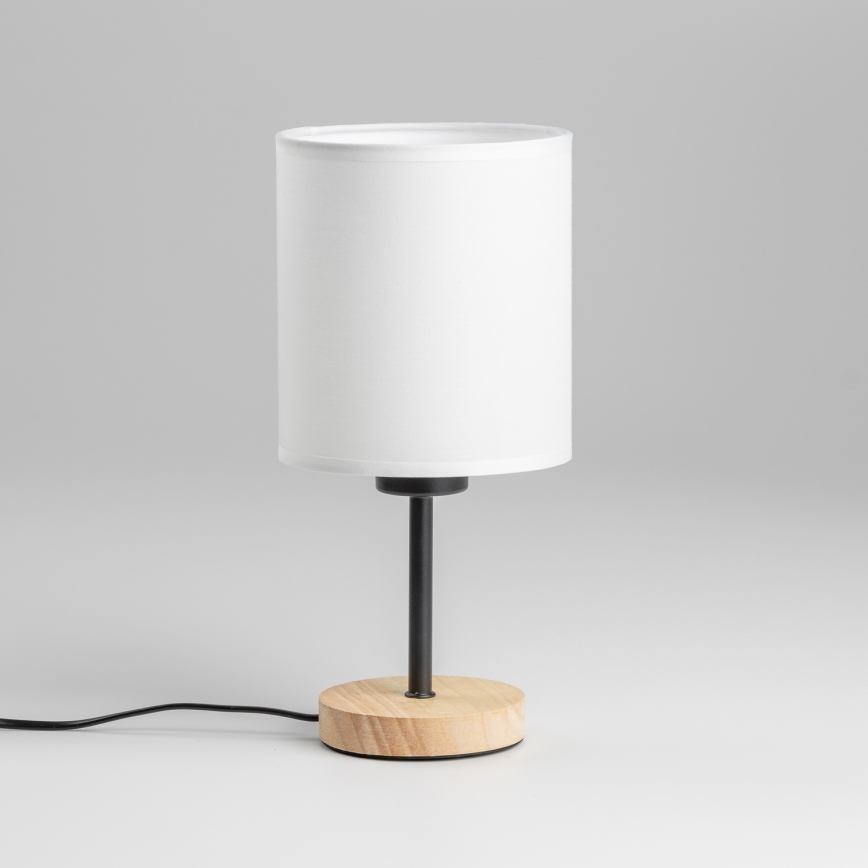 Brilagi - Bordslampa NUBILA WOOD 1xE27/25W/230V ek/vit