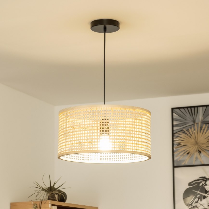Brilagi - CERIA BOHO LED-pendel på vajer 1xE27/40W/230V Ø 25 cm bambu